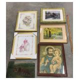 Box of art - mostly floral