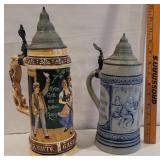 2 German steins