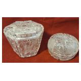 2 sparkly glass covered boxes