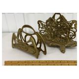 2 brass letter holders