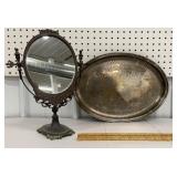 Gorham Currier & Ives silver tray & Victorian