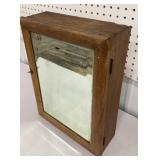 Medicine cabinet w/ old glass approx 12"x16"x5"