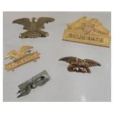 5 pins/ribbon holders