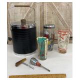 Retro ice bucket & bar accessories
