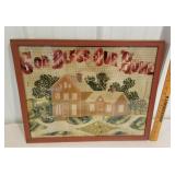 Needle Point picture of God bless our home