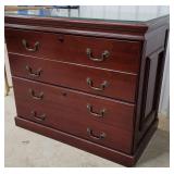 Beautiful lateral file with glass top - super