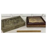 Tin Rembrandt box & a humidor