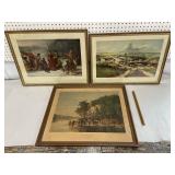 3 framed prints - Cooperstown, Poestenkill & The