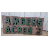 Ambers acres 2 sign