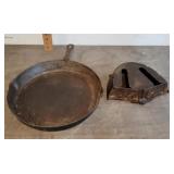 14"pan, sad iron holder??