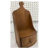 Primitive wall hanging shelf w/ drawer