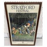 Stratford Festival poster in nice wood frame