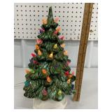 Mini ceramic Christmas tree- 1 light is broken