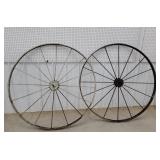 2 wagon wheels 53"