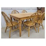 Table and 6 chairs  59x35x30