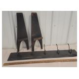 2 boot jacks & coat hook