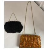 2 vintage purses - Lucite & black beads - both in