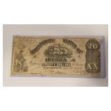 Civil war $20 Confederate bill