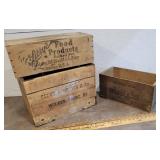 3 crates, 2 yard sticks