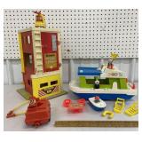 Fisher Price houseboat & Playskool rescue center