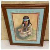 Framed Marjorie Anderson print - Native American