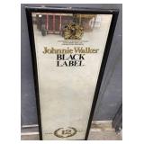 Johnnie Walker Black bar mirror approx  17"x50"