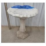 Concrete bird bath