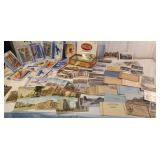 Cigar box of postcards