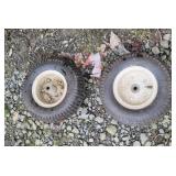 Pair cart wheels