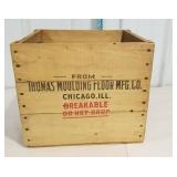 Wooden Crate, Thomas Moulding floor company,
