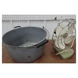 Deco fan, enamel pot