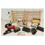 Sewing machine peddles and thread holder,