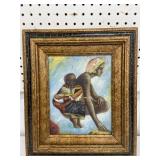 Artist signed painting on canvas - mother & child