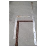 2 framing squares, straight edge