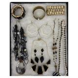 Fun collection of black & gold fashion jewelry