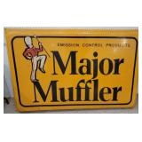 Major Muffler/automotive sign w/majorette logo -
