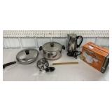 Revere Ware pots & pans, Farberware coffee