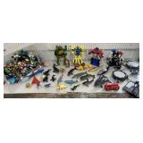 Clear tub of toys - Transformers, Ninja Turtles,