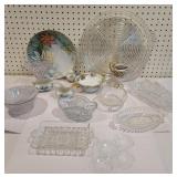 Box misc china & clear glass