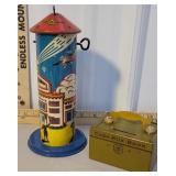 2 toys - Marx wind-up airport tower & Chein Bank