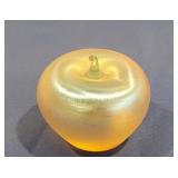 Beautiful signed art glass apple - small