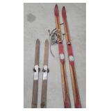 2 sets of skis 81"&42"