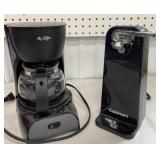 4 cup coffee maker & can opener - clean!