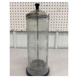 Barbacide glass jar container