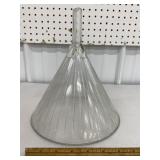 Large Heavy clear glass funnel