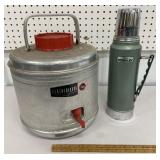 Vintage water cooler & thermos