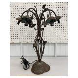 Flowering metal lamp base - needs shades