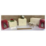 Lenox flowers, bowls & Christmas ornaments - w/