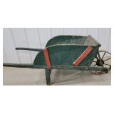 Wooden wheel barrow