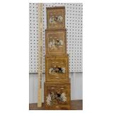 Dovetailed nesting spice boxes - roosters